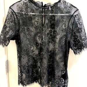 Black lace top!